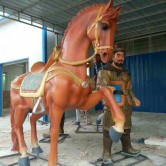 玻璃鋼駿馬汗血寶馬雕塑