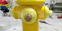 深圳客戶定制玻璃鋼消防栓雕塑裝飾活動現場